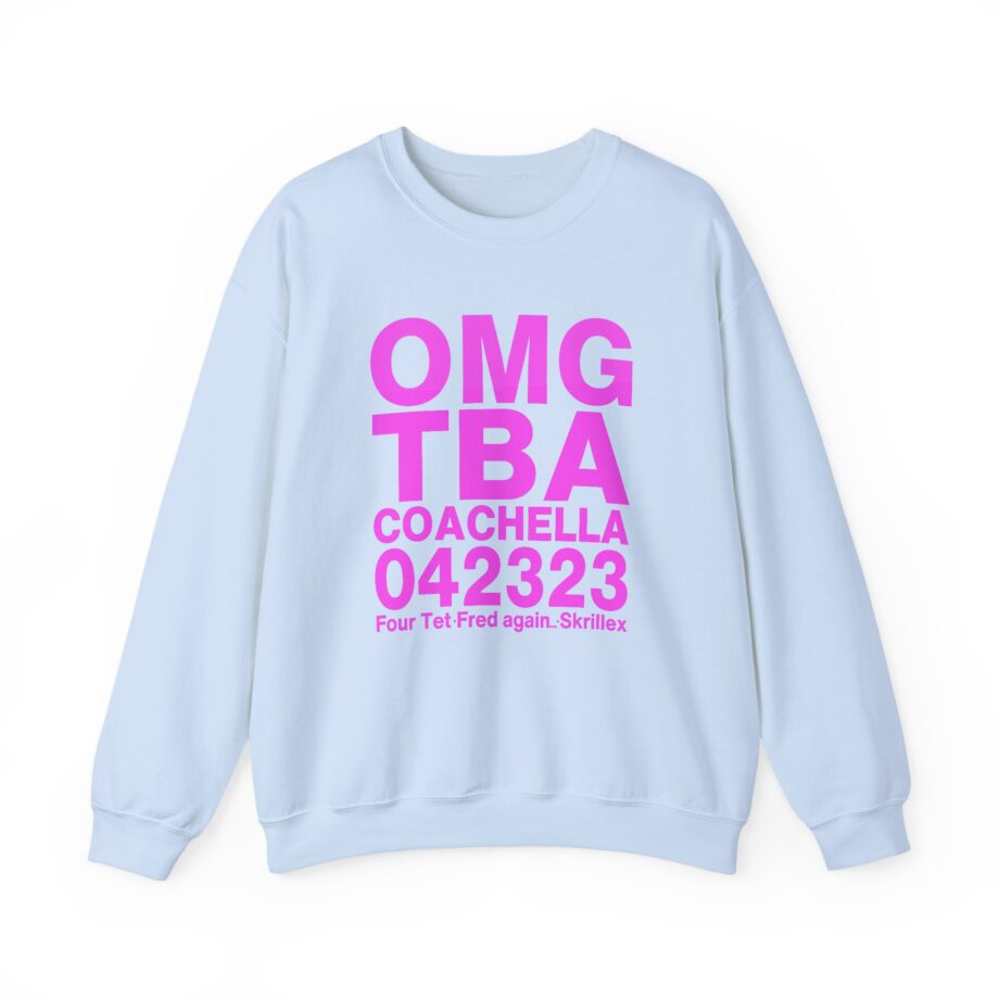 Skrillex OMG ТВА COACHELLA 042323 Four Tet. Fred again Unisex Heavy Blend™ Crewneck Sweatshirt