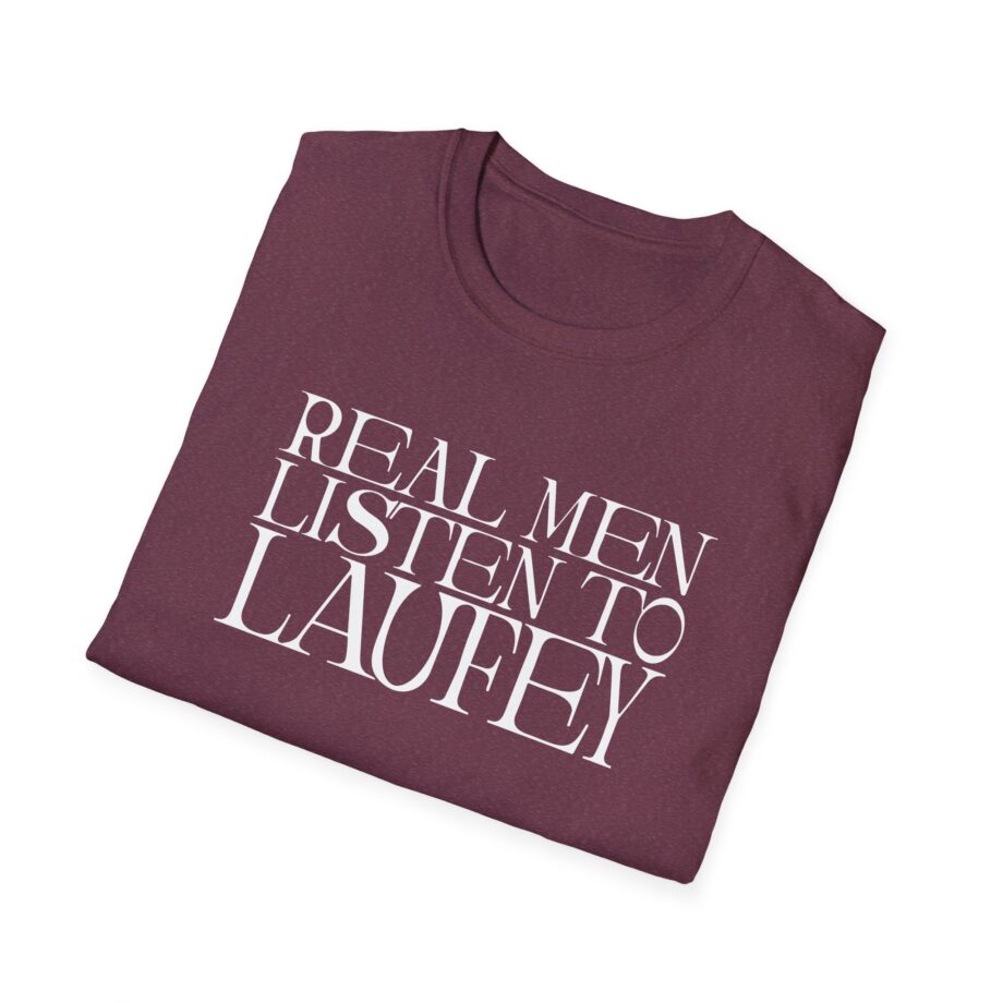 Real Men Listen to Laufey Unisex Softstyle T-Shirt