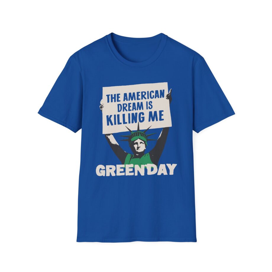 Green Day Lady Liberty Protest Unisex Softstyle T-shirt