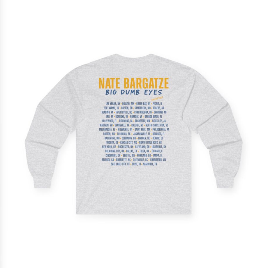 Nate Bargatze Big Dumb Eyes Tour Unisex Ultra Cotton Long Sleeve Tee