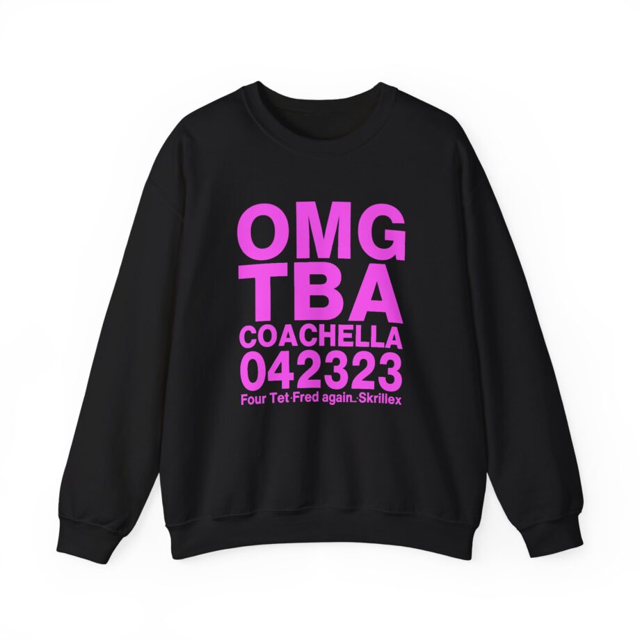 Skrillex OMG ТВА COACHELLA 042323 Four Tet. Fred again Unisex Heavy Blend™ Crewneck Sweatshirt