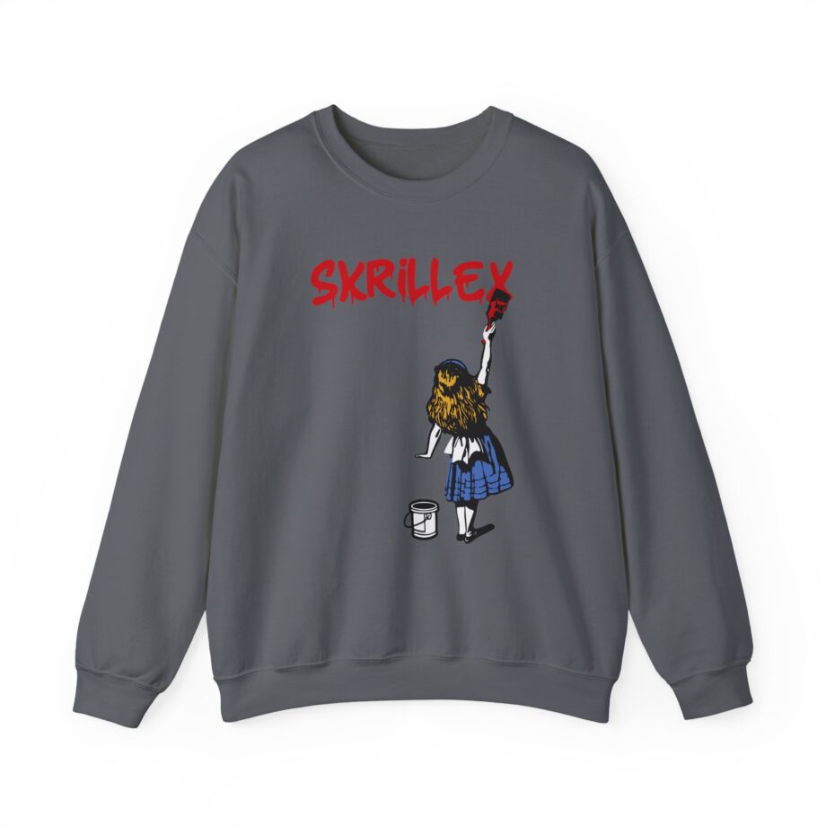Skrillex red girl Unisex Heavy Blend™ Crewneck Sweatshirt