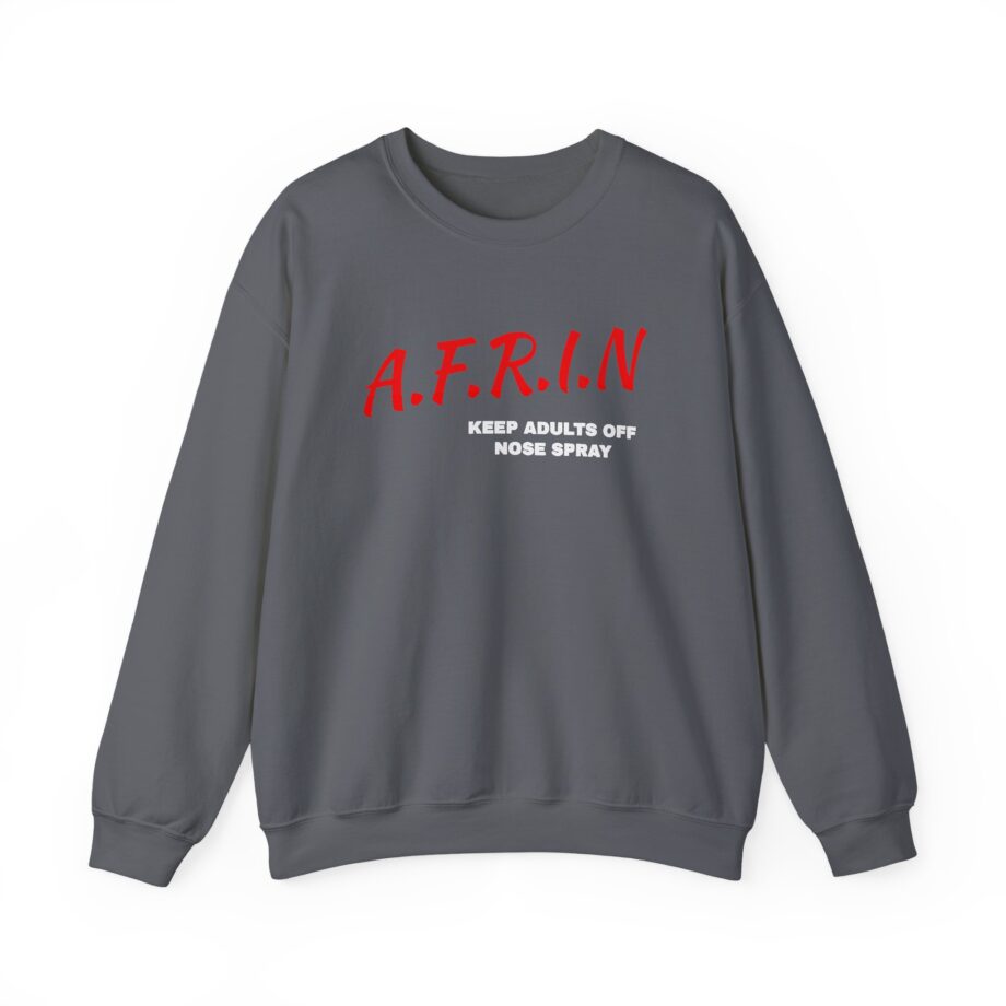 Nate Bargatze Afrin Keep Adults of Nose Spray Unisex Heavy Blend™ Crewneck Sweatshirt