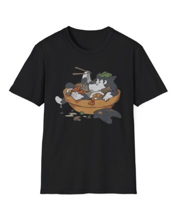 Lirik Ramen Cat Unisex Softstyle T-shirt