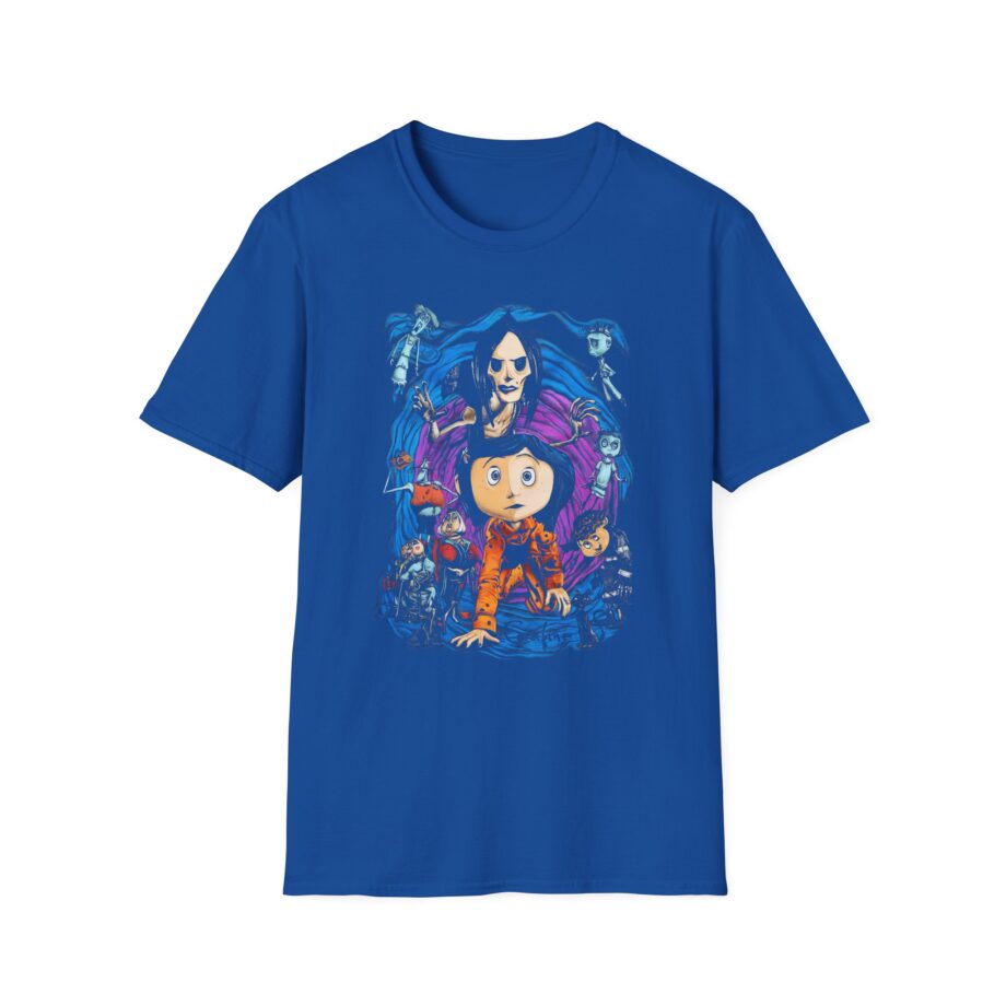 Coraline Spiral Tunnel Character Unisex Softstyle T-shirt