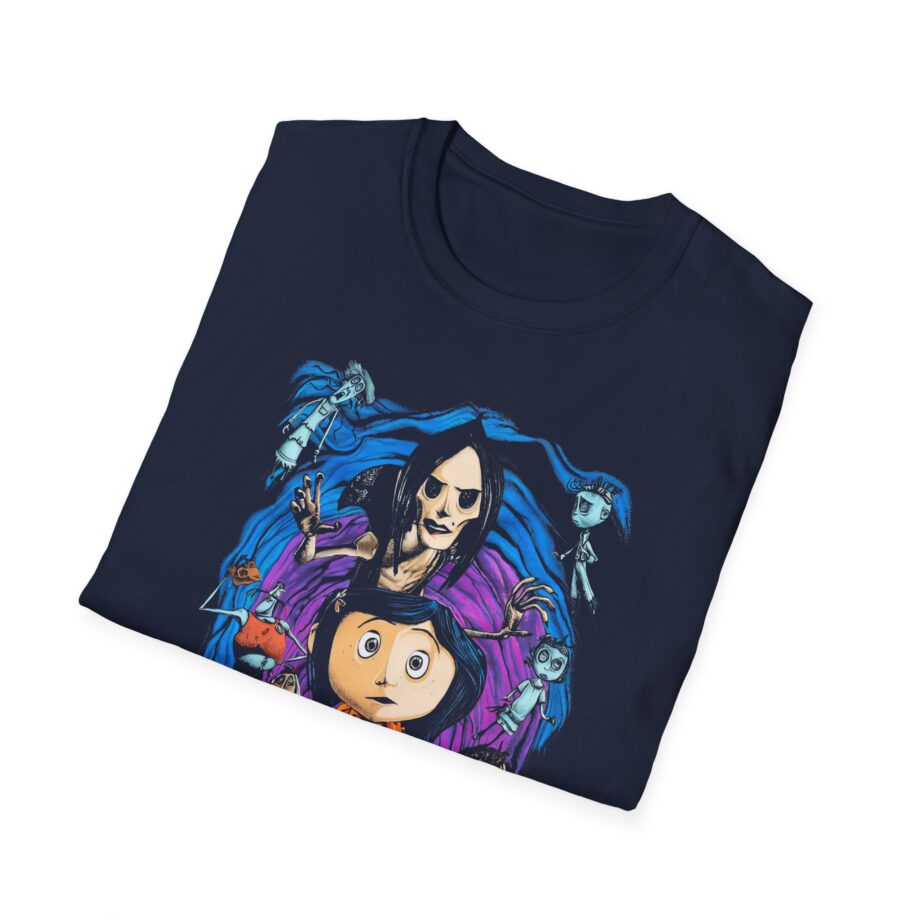 Coraline Spiral Tunnel Character Unisex Softstyle T-shirt