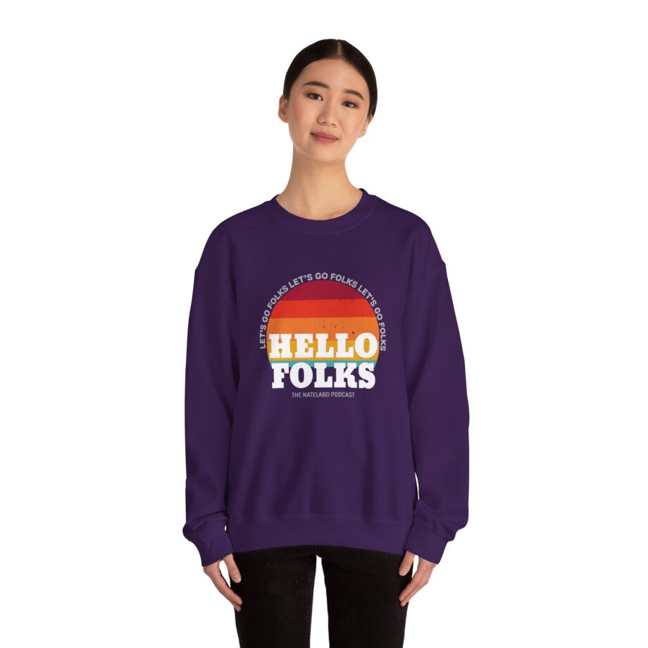 Nate Bargatze Hello Folks Unisex Heavy Blend™ Crewneck Sweatshirt