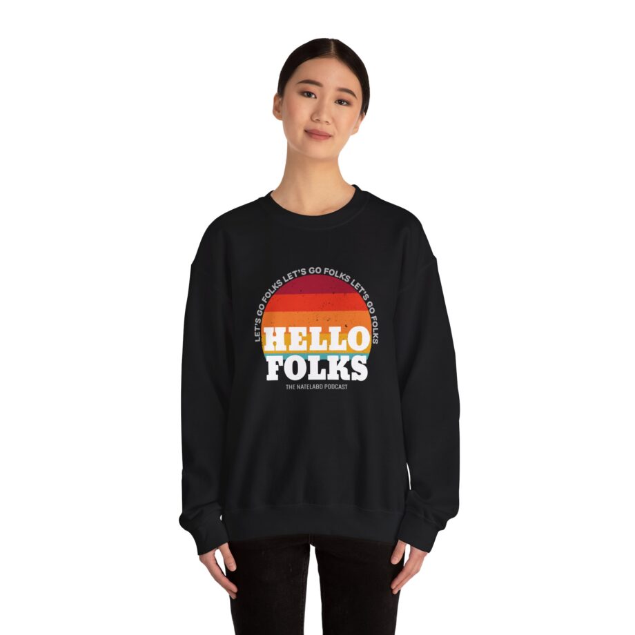Nate Bargatze Hello Folks Unisex Heavy Blend™ Crewneck Sweatshirt
