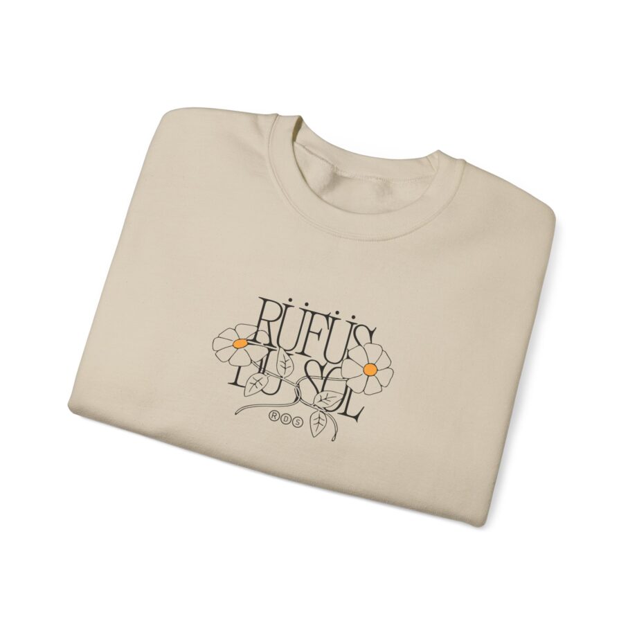 Rufus Du Sol Flower Ecru Unisex Heavy Blend™ Crewneck Sweatshirt