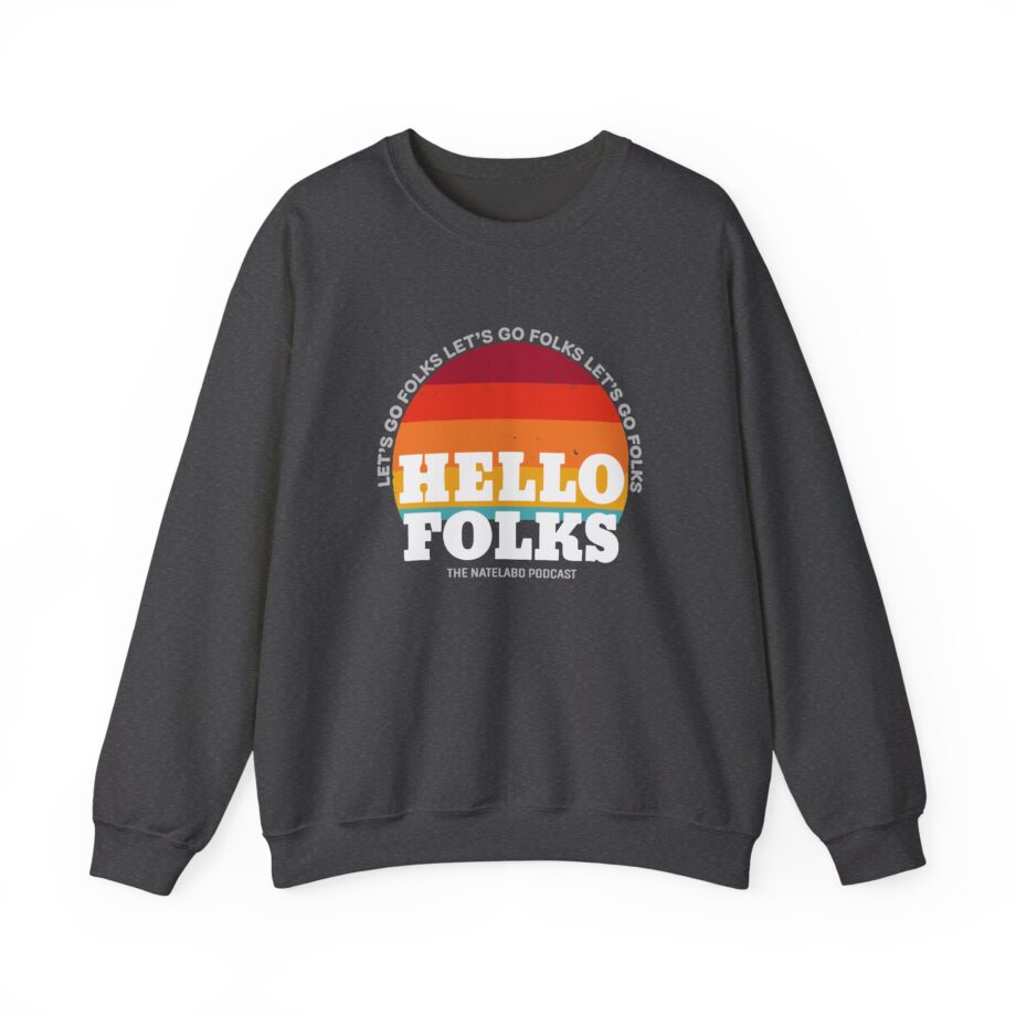 Nate Bargatze Hello Folks Unisex Heavy Blend™ Crewneck Sweatshirt