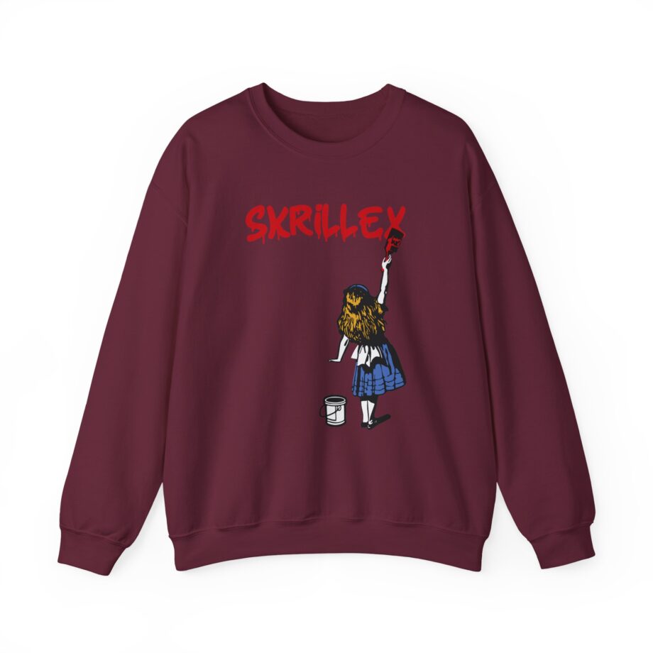 Skrillex red girl Unisex Heavy Blend™ Crewneck Sweatshirt