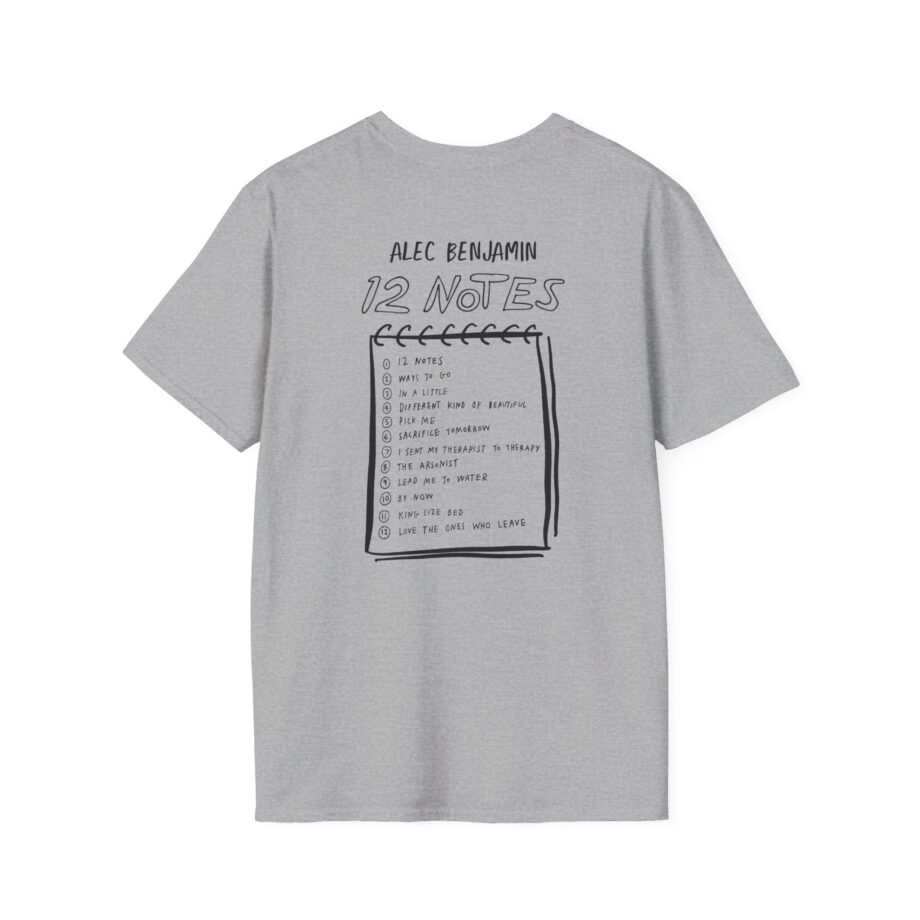 Alec Benjamin 12 Notes Unisex Softstyle T-shirt