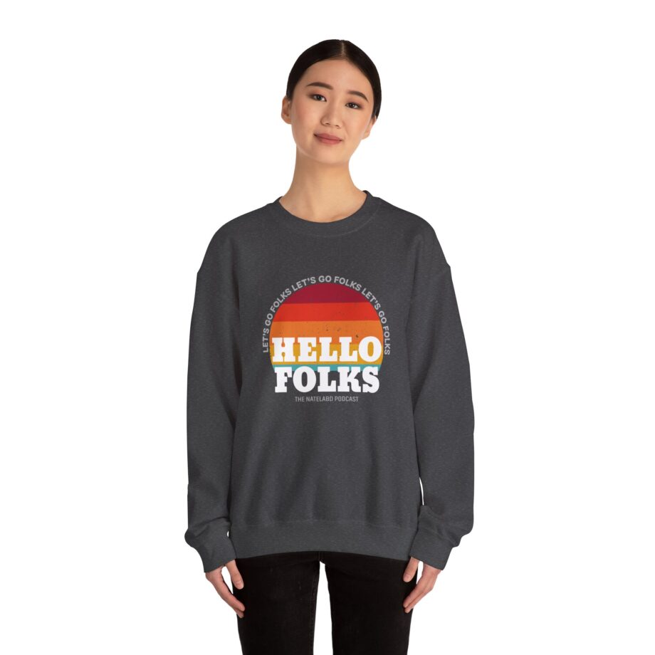 Nate Bargatze Hello Folks Unisex Heavy Blend™ Crewneck Sweatshirt