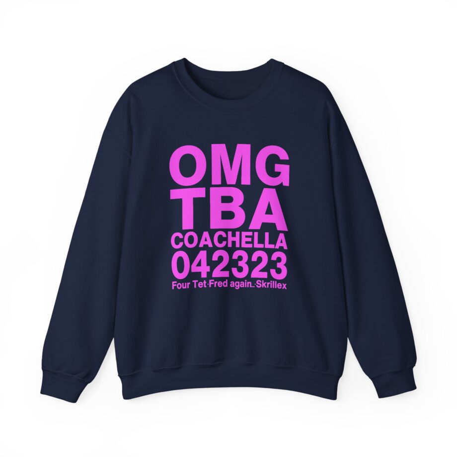 Skrillex OMG ТВА COACHELLA 042323 Four Tet. Fred again Unisex Heavy Blend™ Crewneck Sweatshirt