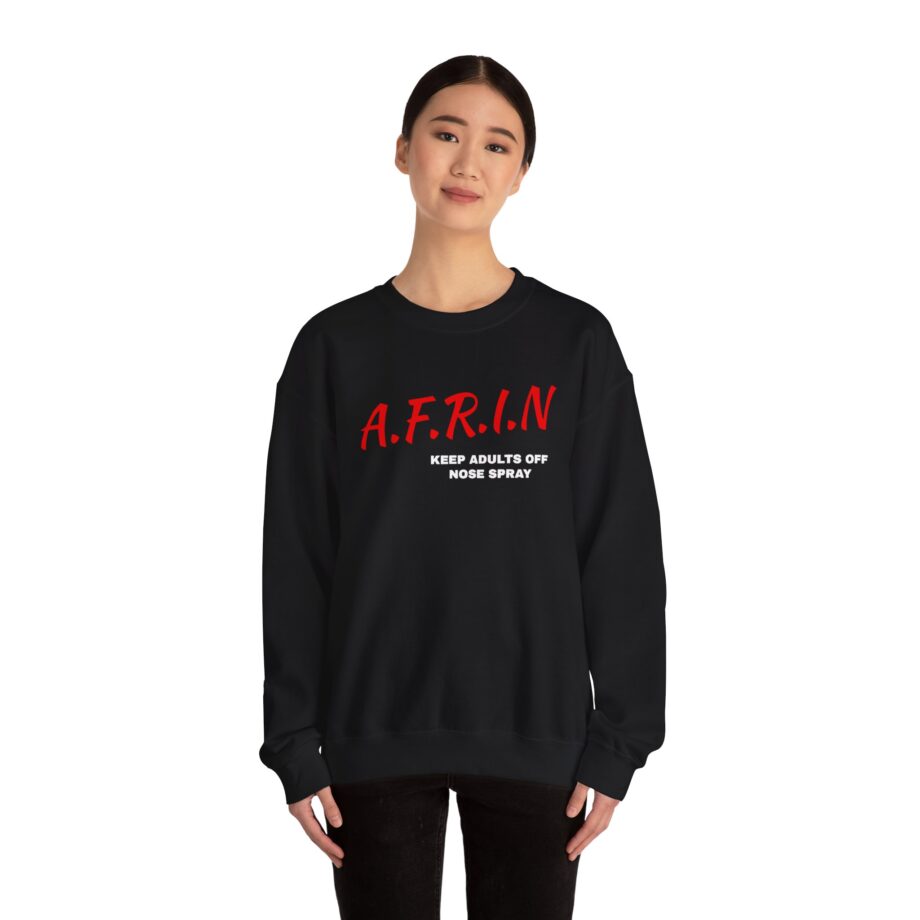 Nate Bargatze Afrin Keep Adults of Nose Spray Unisex Heavy Blend™ Crewneck Sweatshirt