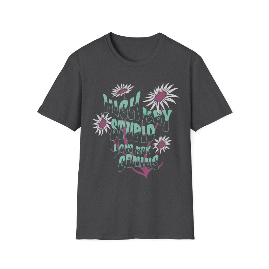 High Key Stupid Low Key Genius Unisex Softstyle T-Shirt