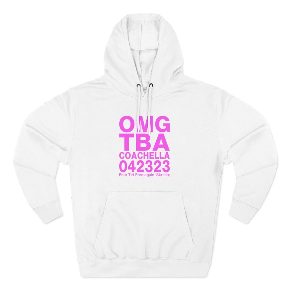 Skrillex OMG ТВА COACHELLA 042323 Four Tet. Fred again Three-Panel Fleece Hoodie