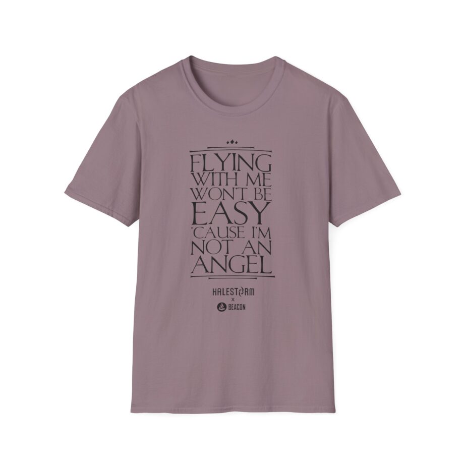 Halestorm Flying With Me Won't Be Easy 'cause I'm Not an Angel Unisex Softstyle T-Shirt