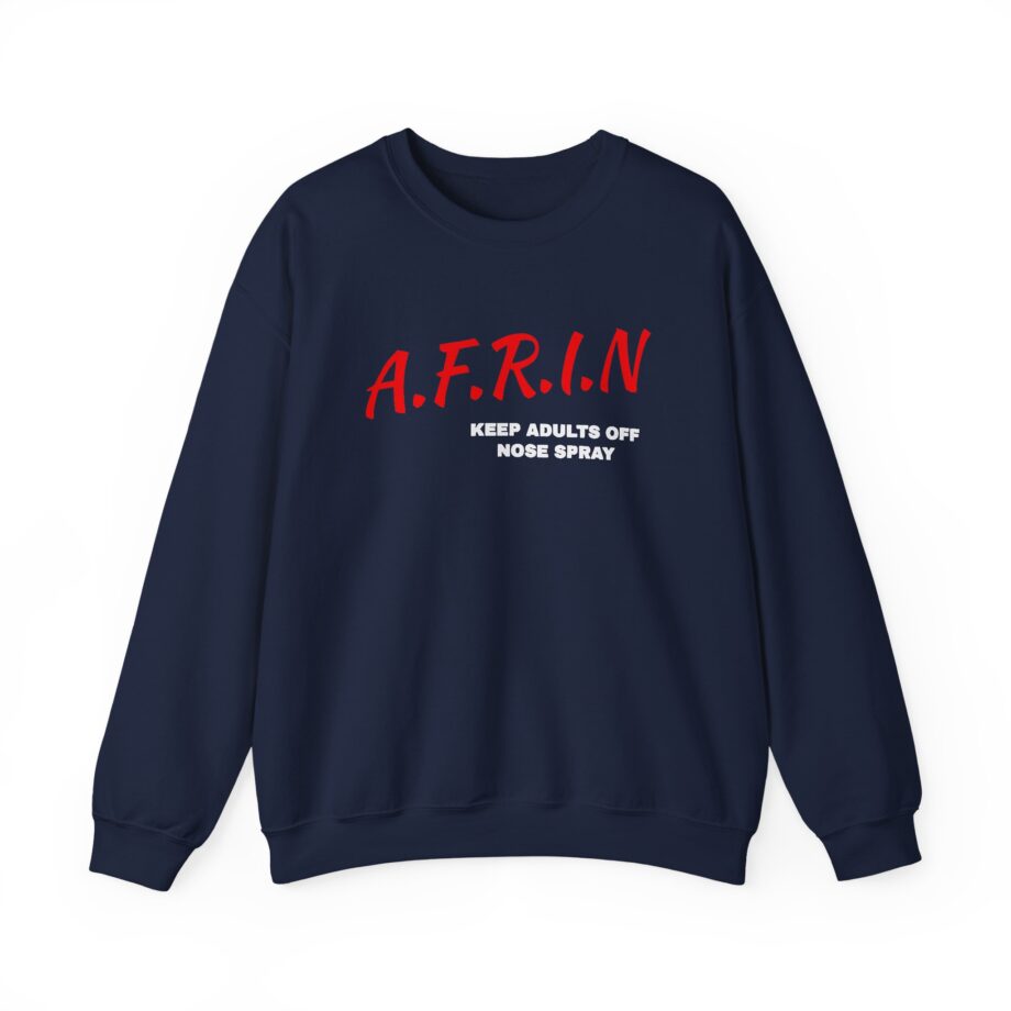 Nate Bargatze Afrin Keep Adults of Nose Spray Unisex Heavy Blend™ Crewneck Sweatshirt