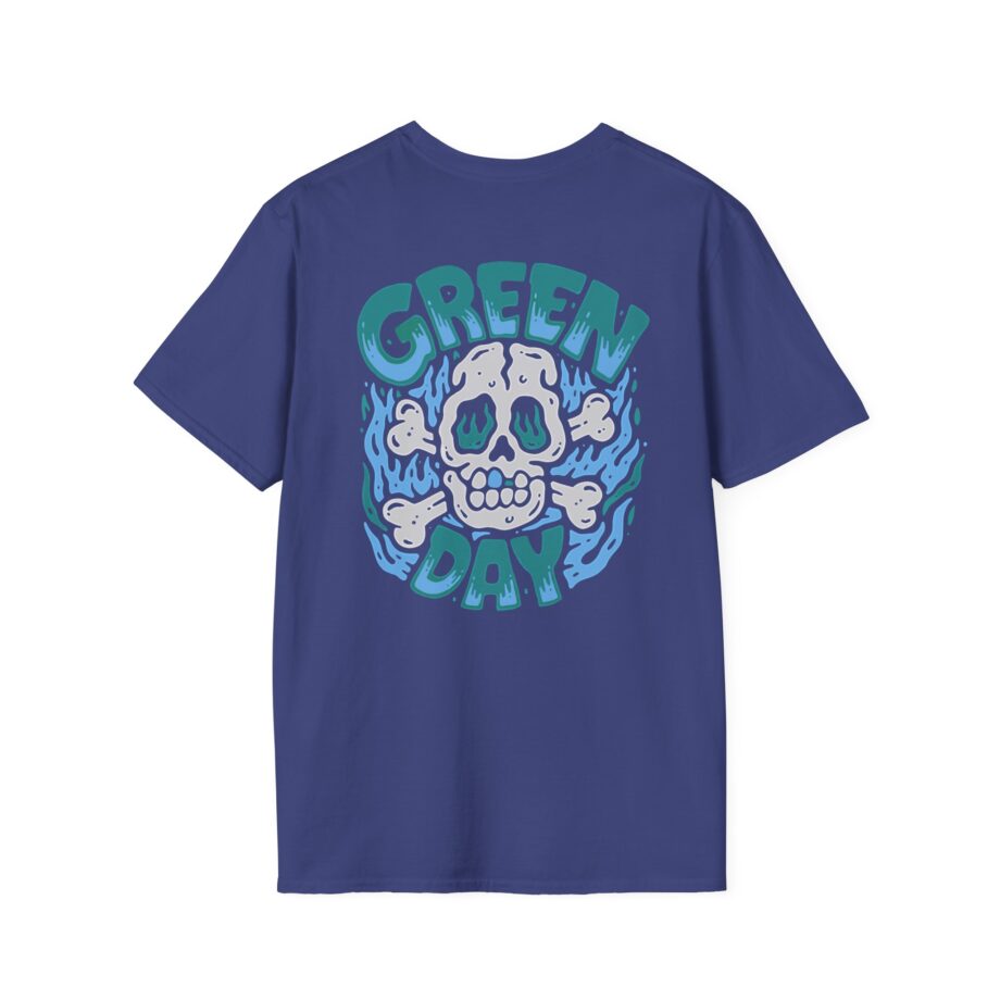 Green Day Blue Skull Unisex Softstyle T-shirt
