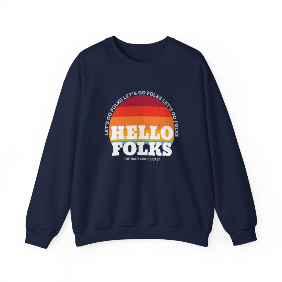 Nate Bargatze Hello Folks Unisex Heavy Blend™ Crewneck Sweatshirt