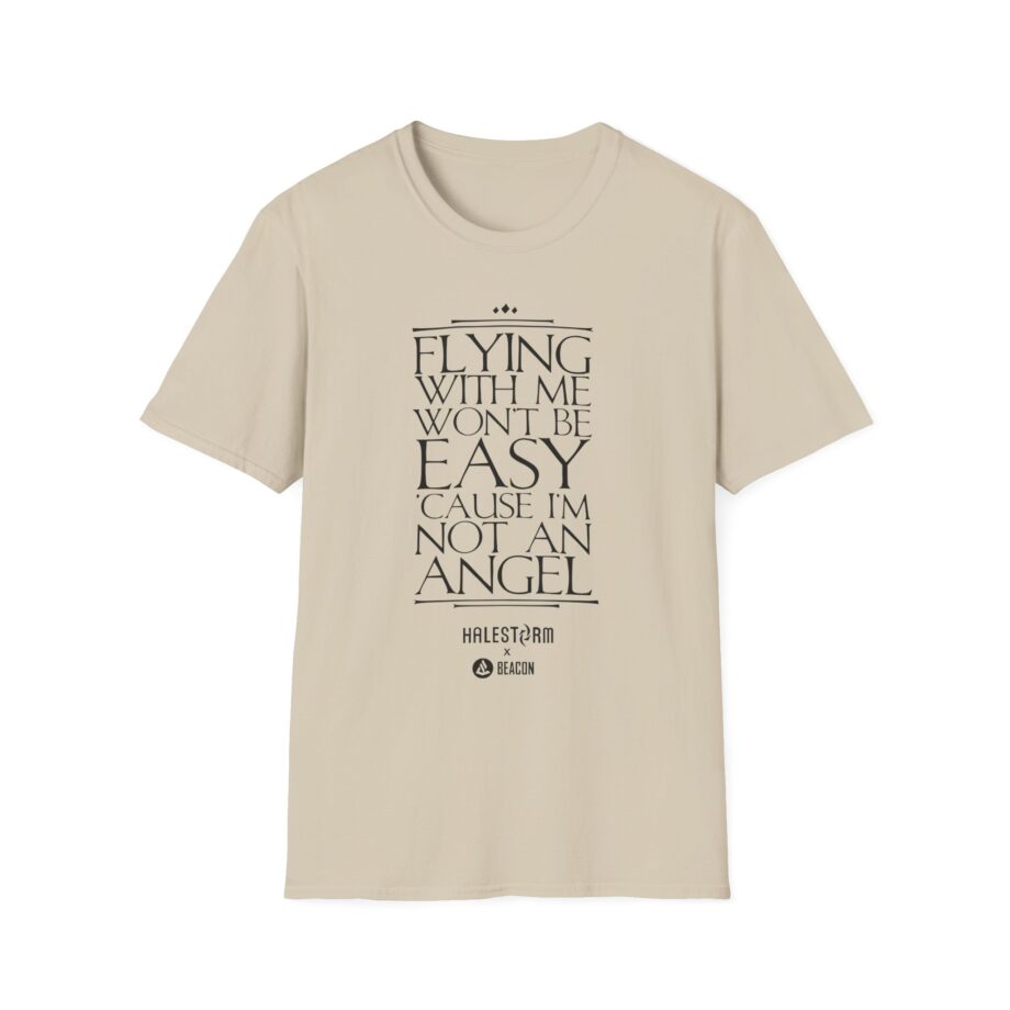 Halestorm Flying With Me Won't Be Easy 'cause I'm Not an Angel Unisex Softstyle T-Shirt