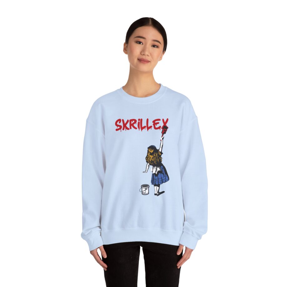 Skrillex red girl Unisex Heavy Blend™ Crewneck Sweatshirt