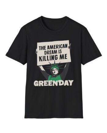 Green Day Lady Liberty Protest Unisex Softstyle T-shirt