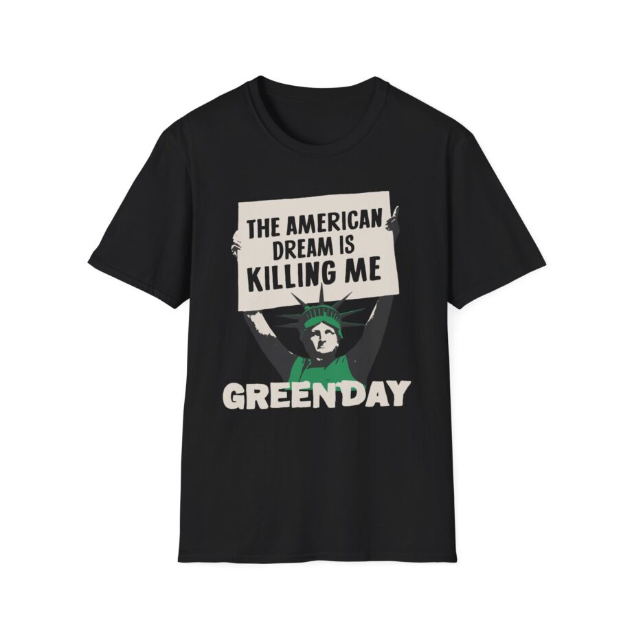 Green Day Lady Liberty Protest Unisex Softstyle T-shirt