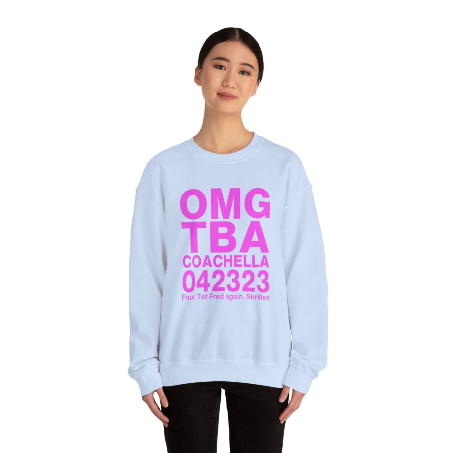 Skrillex OMG ТВА COACHELLA 042323 Four Tet. Fred again Unisex Heavy Blend™ Crewneck Sweatshirt