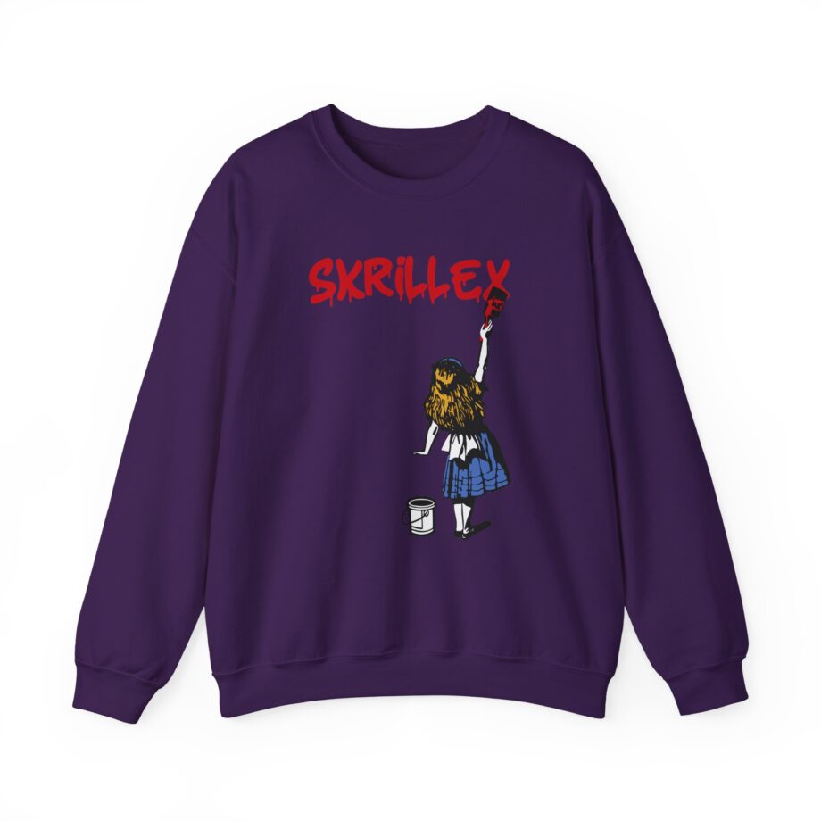 Skrillex red girl Unisex Heavy Blend™ Crewneck Sweatshirt