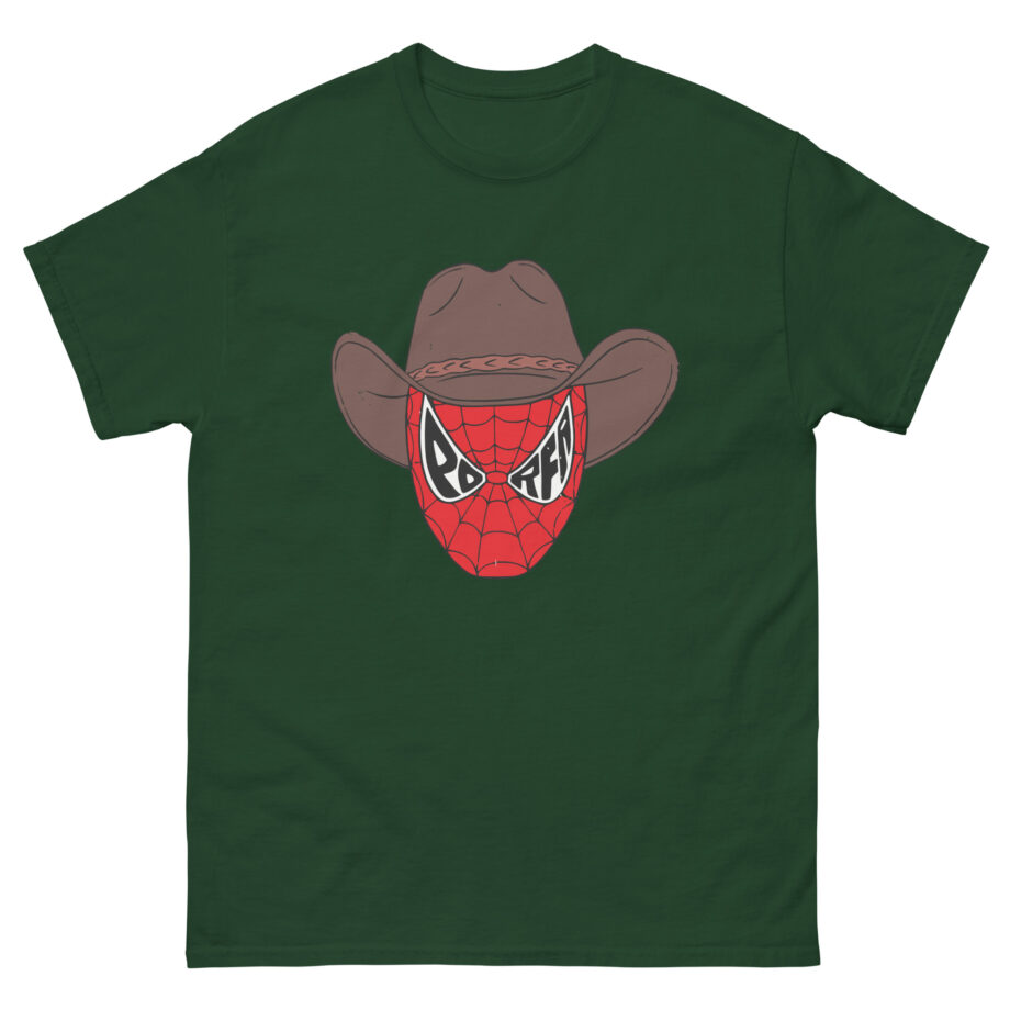 Porfa Spider Man Cowboy Hat Unisex classic tee