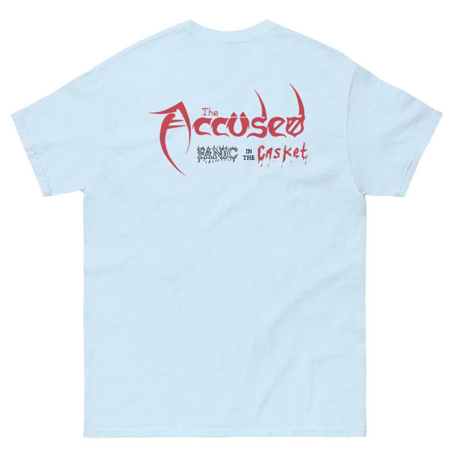 Accused Ad Panic in the Casket Unisex classic tee