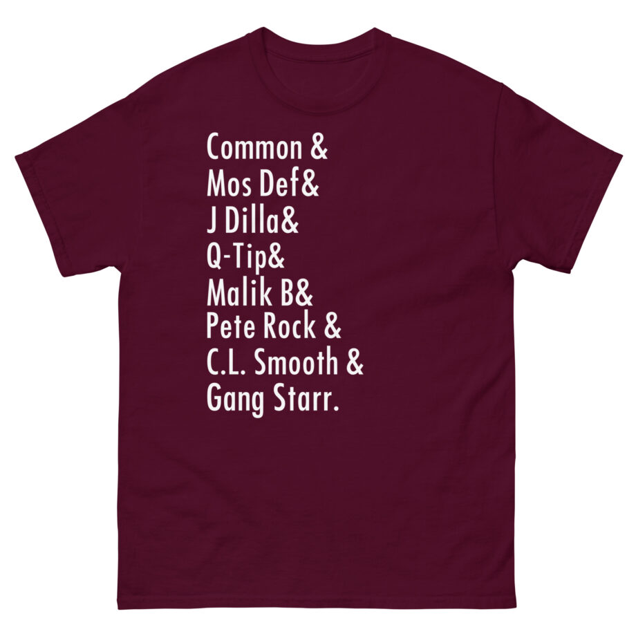 Music Common, Mos Def, J Dilla, Q-tip, Malik B, Pete Rock, C.l. Smooth Unisex classic tee