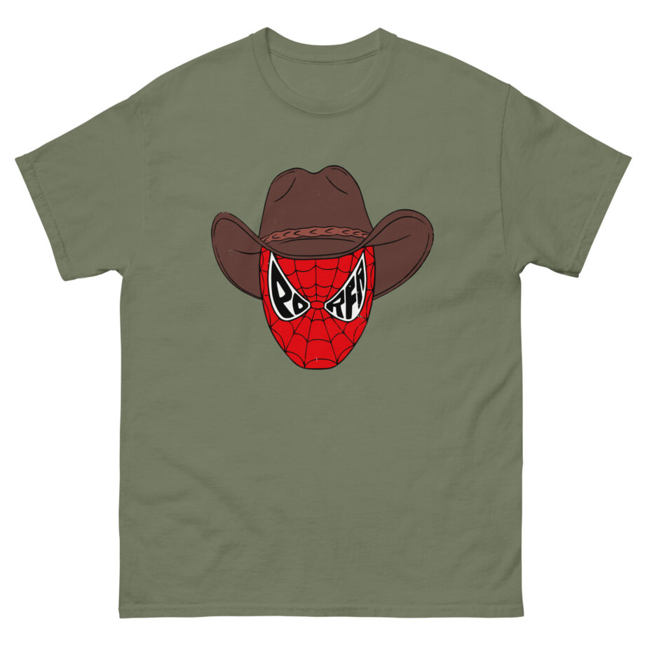 Porfa Spider Man Cowboy Hat Unisex classic tee
