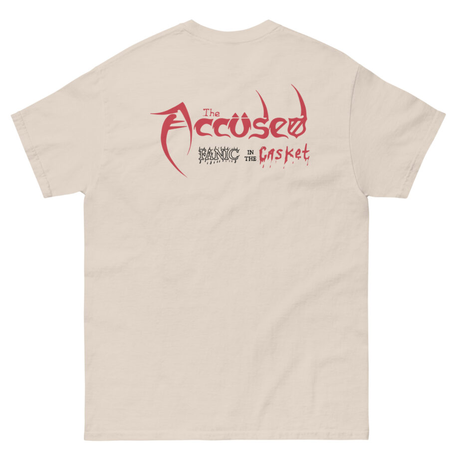 Accused Ad Panic in the Casket Unisex classic tee