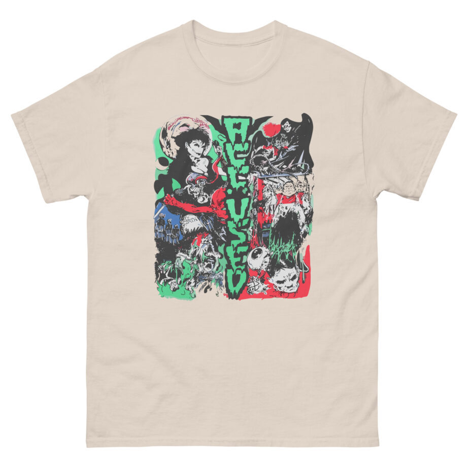 Accused Ad Panic in the Casket Unisex classic tee