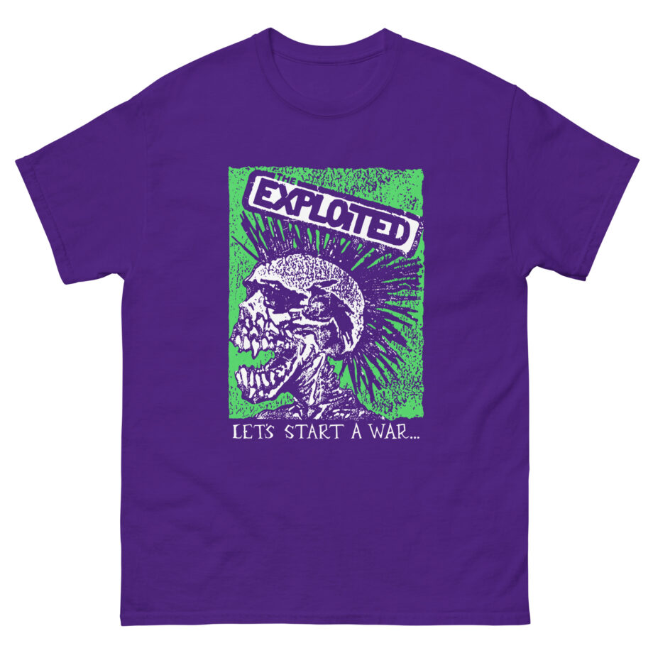 The Exploited Let's Start a War Skull Unisex classic tee