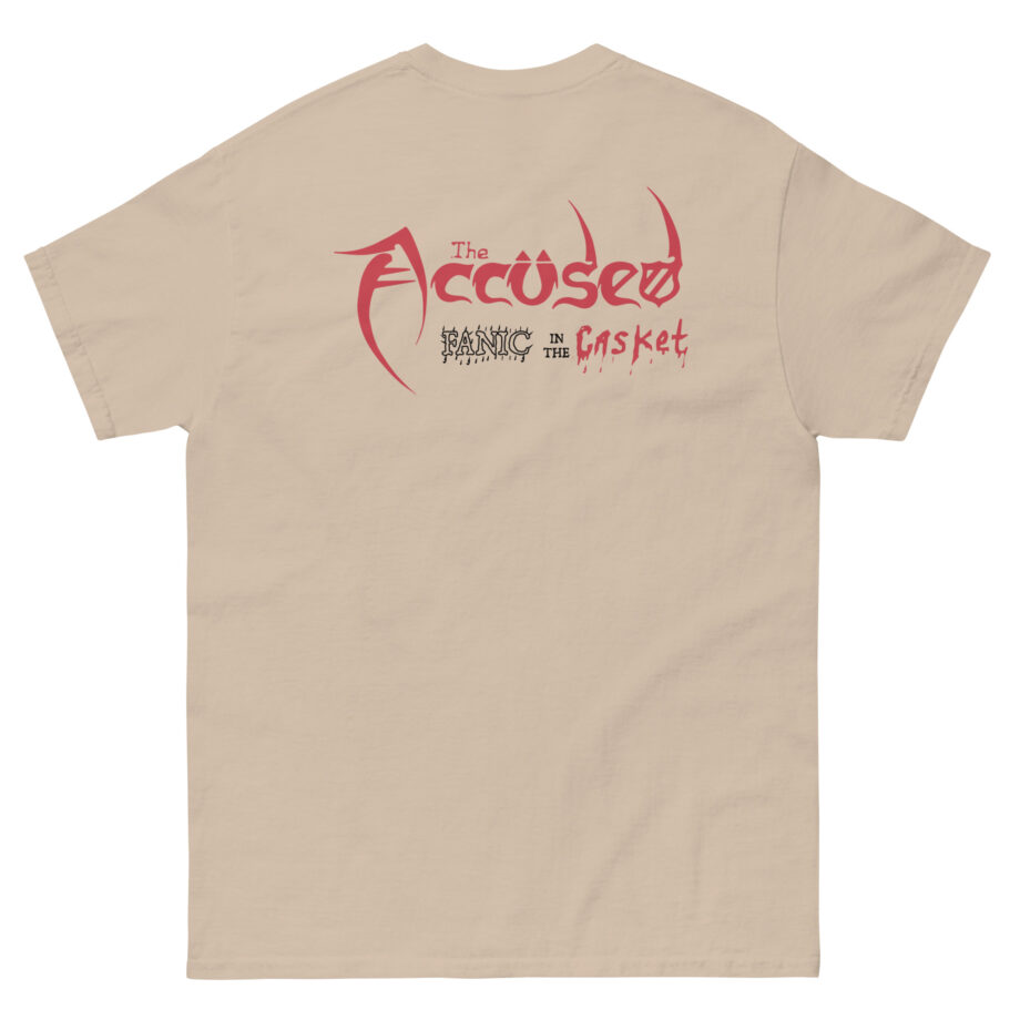 Accused Ad Panic in the Casket Unisex classic tee