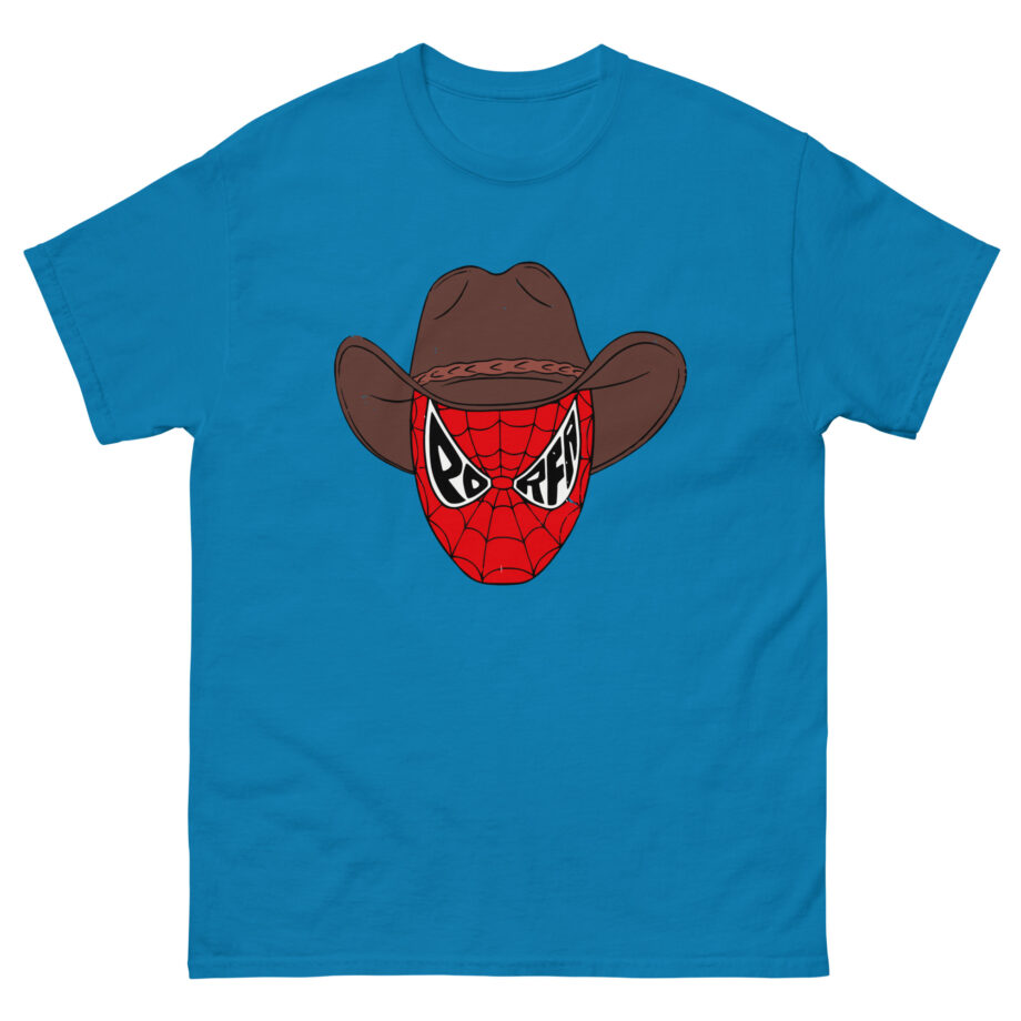 Porfa Spider Man Cowboy Hat Unisex classic tee