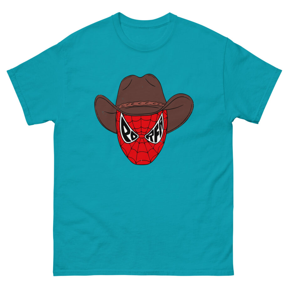 Porfa Spider Man Cowboy Hat Unisex classic tee