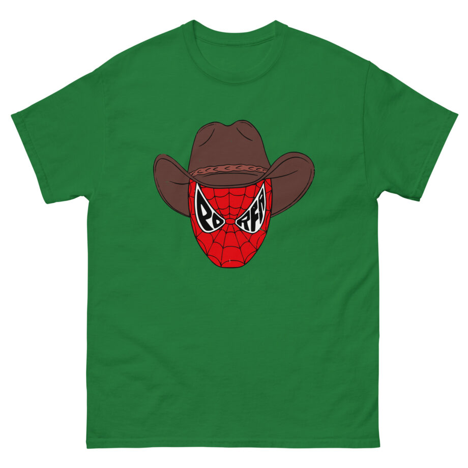 Porfa Spider Man Cowboy Hat Unisex classic tee