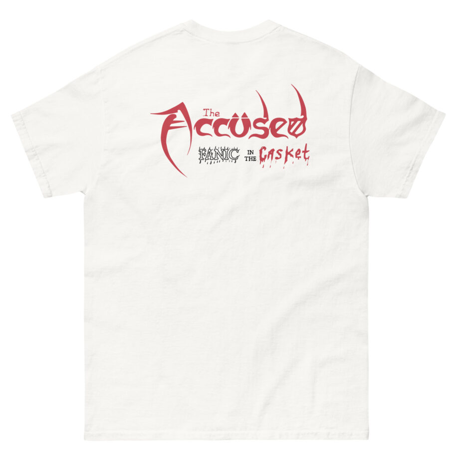 Accused Ad Panic in the Casket Unisex classic tee