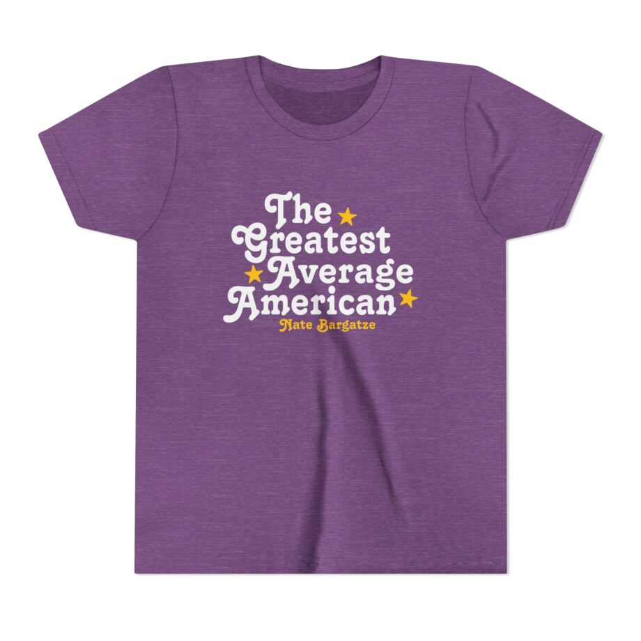 The Greatest Average American Nate Bargatze Youth Short Sleeve Tee