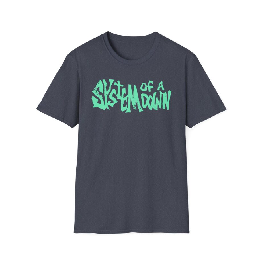 System of a Down Turquoise Log Unisex Softstyle T-Shirt