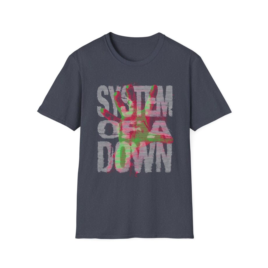 System of a Down Neon Hand Unisex Softstyle T-Shirt