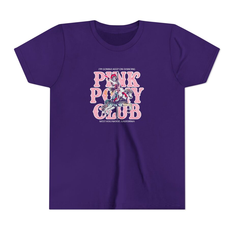 Chappell Roan Im Gonna Keep on Dancing Pink Pony Club Youth Short Sleeve Tee