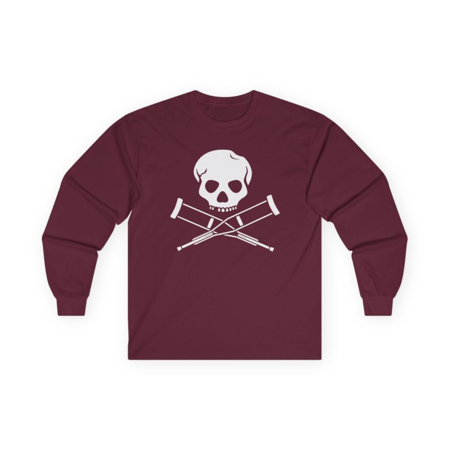 Jackass Skull and Crutches Unisex Ultra Cotton Long Sleeve Tee