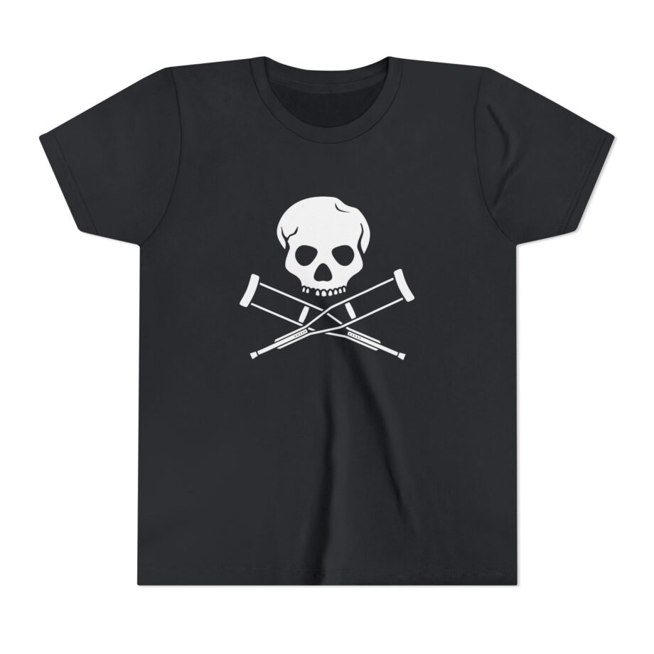 Jackass Skull and Crutches Youth Short Sleeve Tee