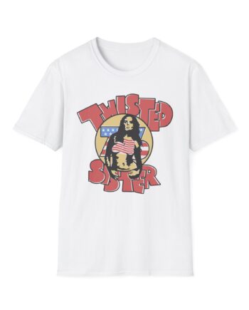 Ladies Stars and Stripes Twisted Sister Unisex Softstyle T-shirt